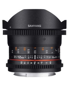 Samyang 12mm T3.1 VDSLR ED AS NCS Fisheye Lens for Canon - Brand New