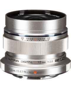 Olympus M.ZUIKO DIGITAL ED 12mm f2.0 Lens Silver - Brand New